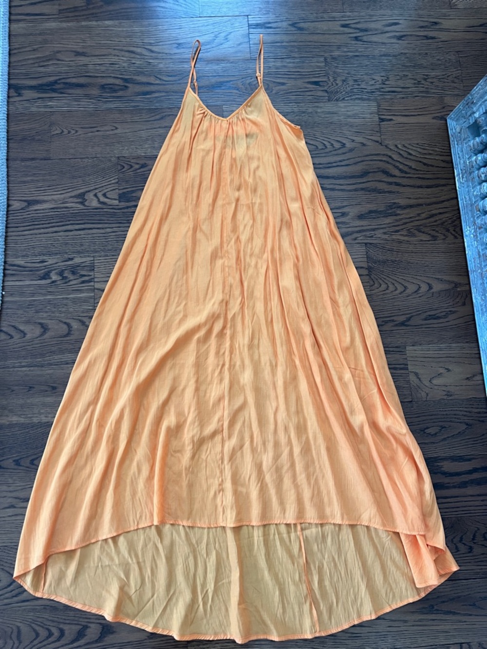 Orange Spaghetti Strap Maxi Dress